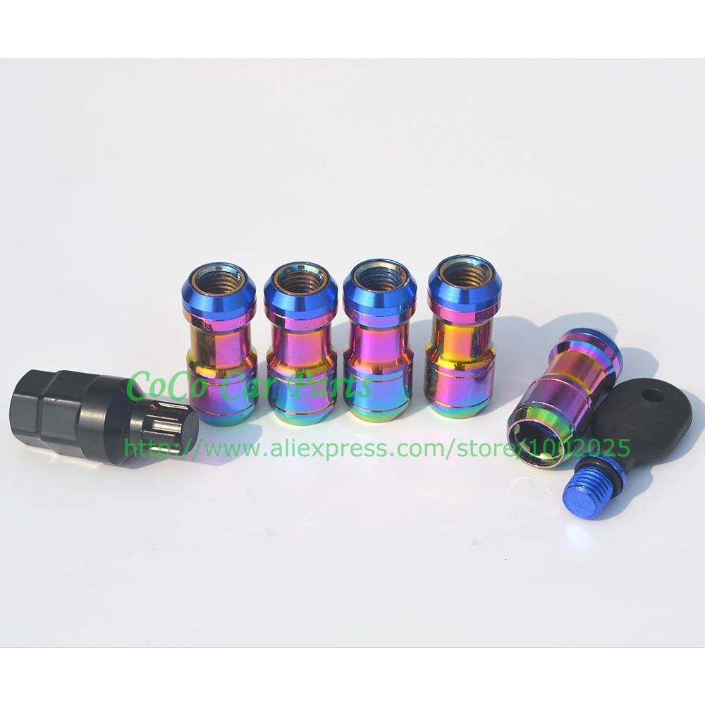 Потайная гайка heptagon formula racing lock nut Wheel lug Nut (M12XP1.5) Красный Синий Золотой Черный neo