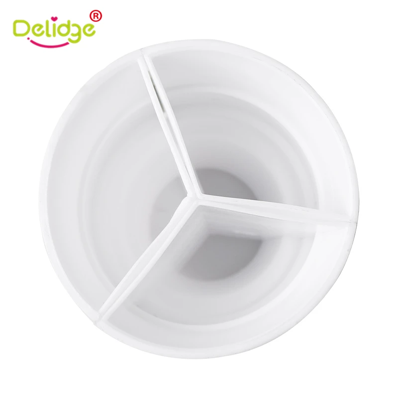 Delidge 1 pcs 3 Holes Cake Decoration Converter Mix Colors Icing Piping Nozzle For Cupcake | Дом и сад