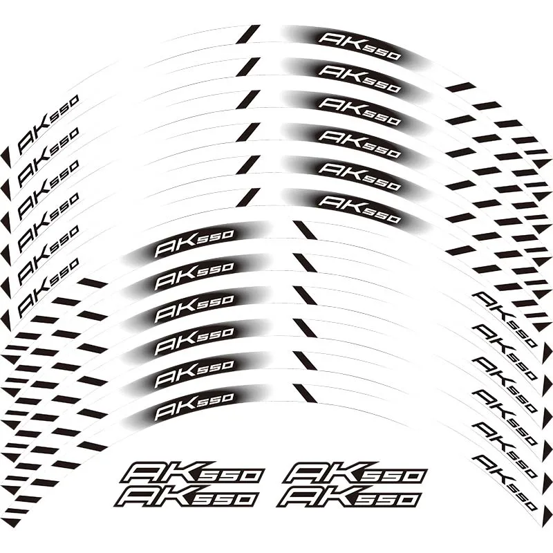 12 X Thick Edge Outer Rim Sticker Stripe Wheel Decals FIT KYMCO AK550 AK 550 | Автомобили и мотоциклы