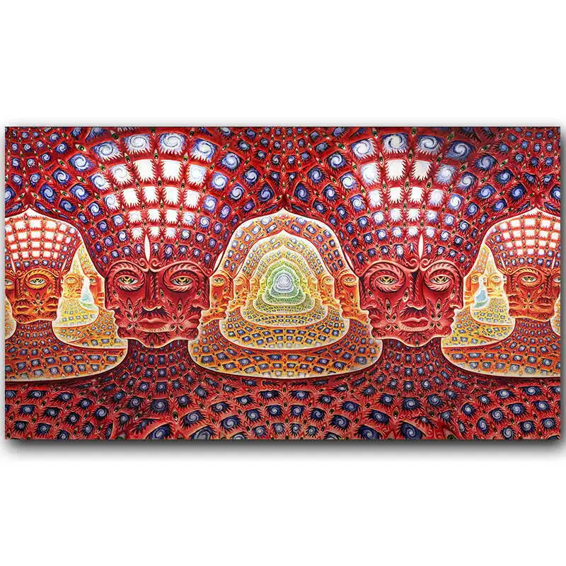 

Alex Grey Oversoul Trippy Psychedelic Abstract Silk poster Decorative Wall painting 24x36inch 02