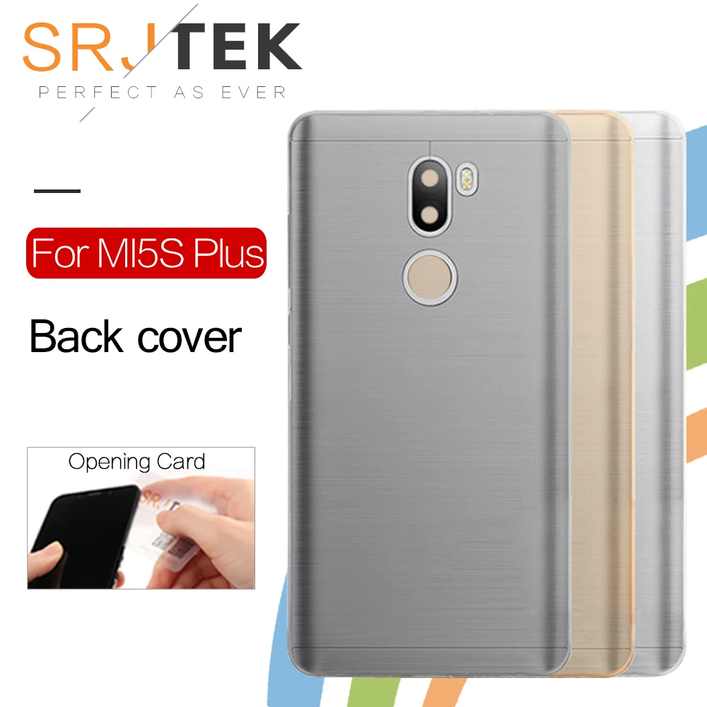

SRJTEK For Xiaomi Mi5S Plus Back Housing Battery Cover Rear Door Case For Mi5S Plus Middle Chassis With Side Buttons