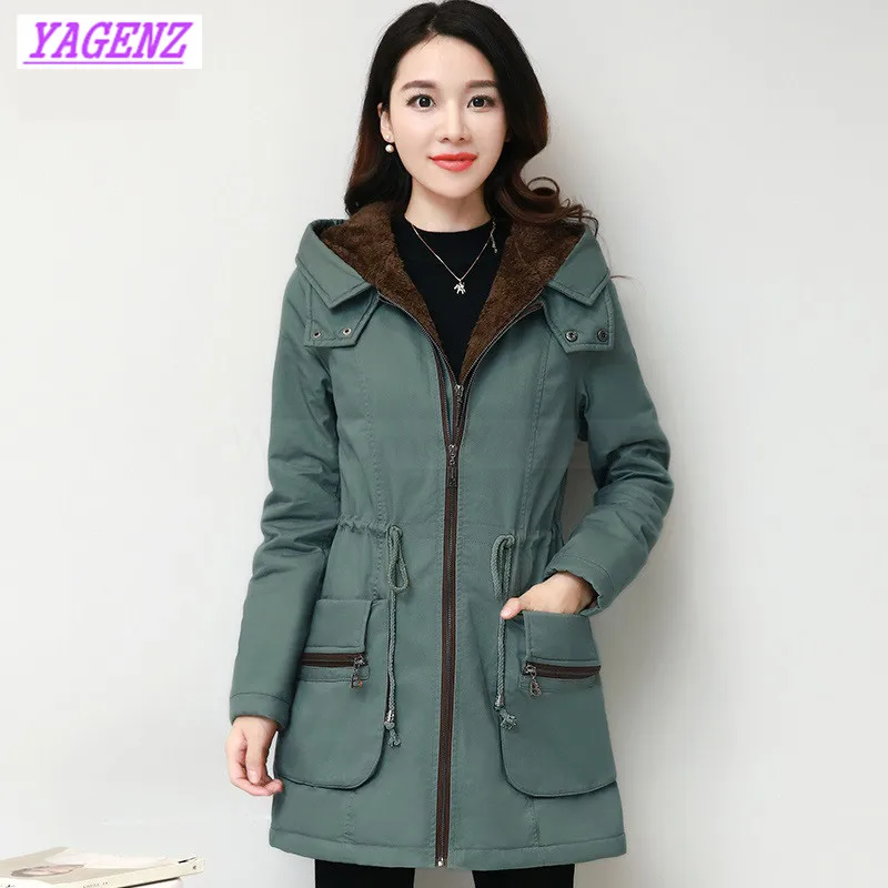 Женская зимняя длинная куртка с капюшоном B320|cotton jacket|cotton down jacketjacket women slim |