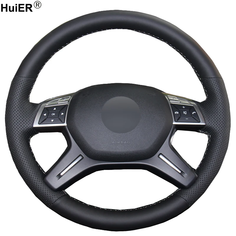 Износостойкая черная кожа HuiER ручной работы для Mercedes Benz GL350 ML350 Автомобильная