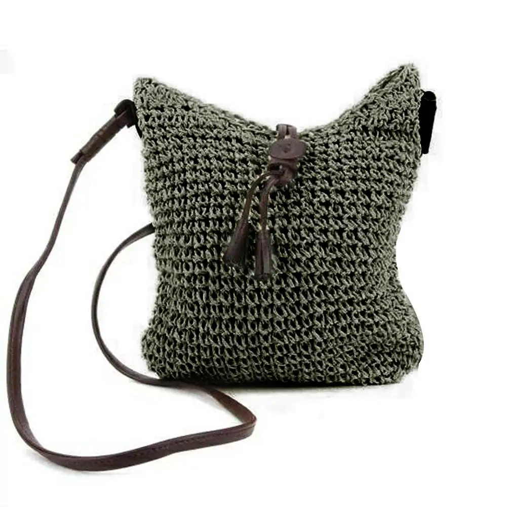 Тканая Наплечная Сумка из бумажной веревки в японском и южнокорейском стиле Hansenne