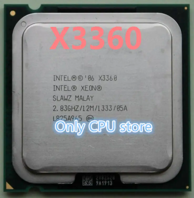 Бесплатная доставка X3360 четырехъядерный 2 83 ГГц LGA 775 95 Вт 12 Мб кэш-памяти серверный