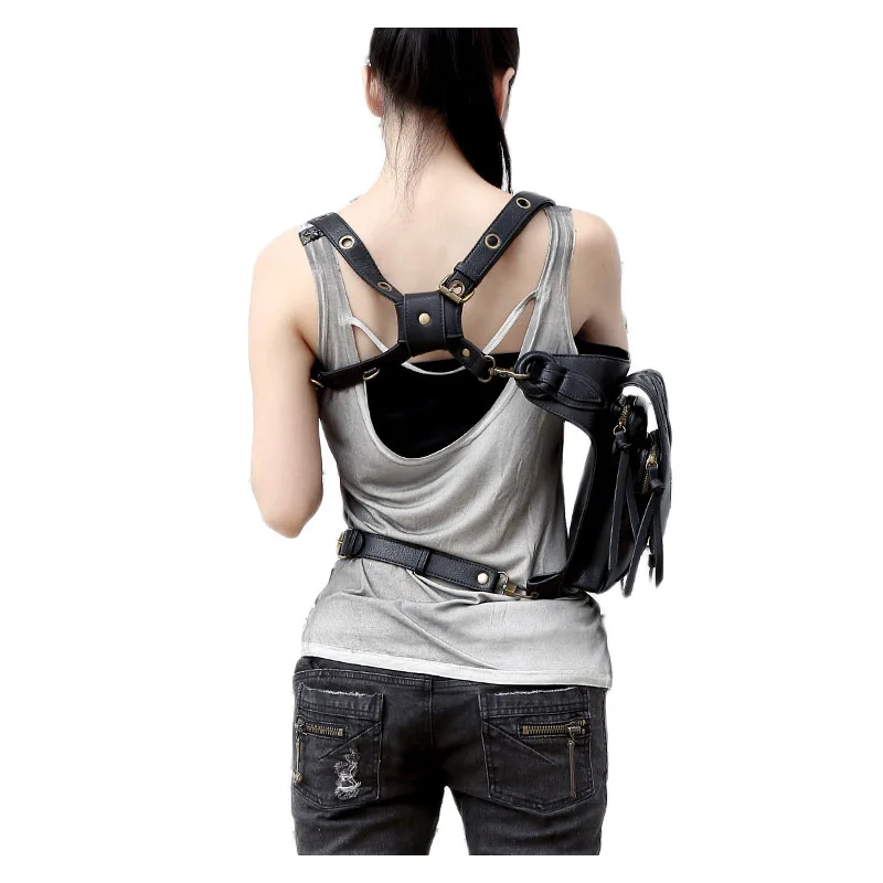 

Steampunk Bag Womens Waist Bags Shoulder Messenger Bag Multi-Function Leather Bag