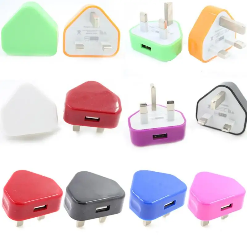 Великобритания вилка электрическая стена 3 Pin usb-адаптер питания зарядное устройство для Iphone для Ipod мобильный телефон планшетный Разъем конвертер адаптер