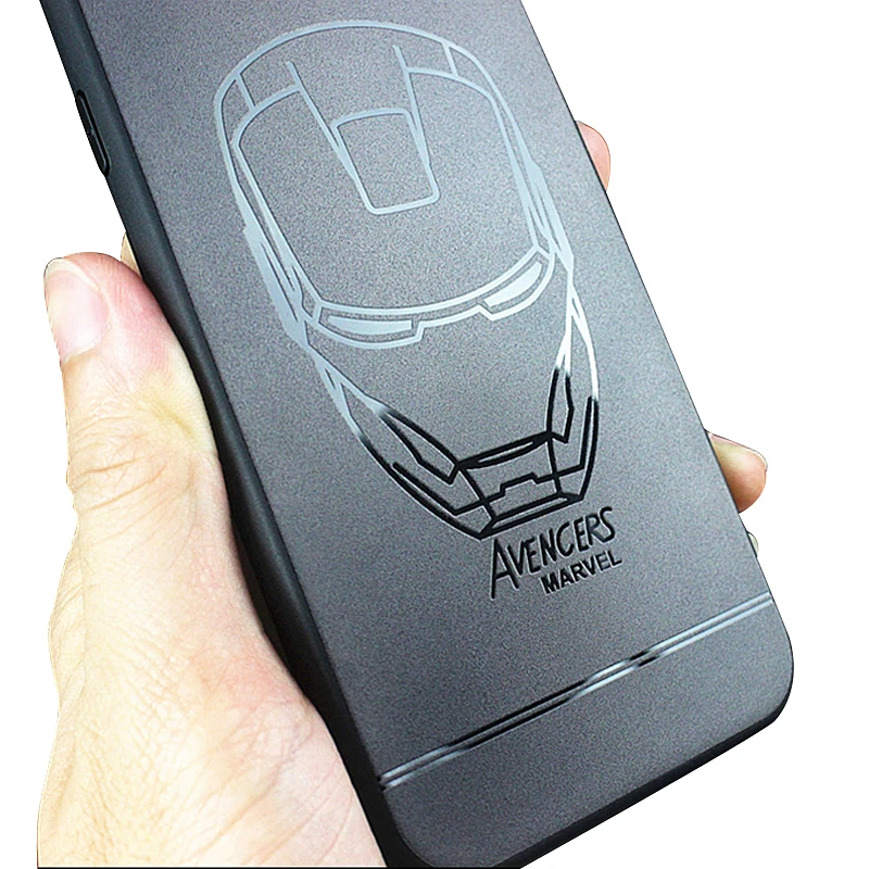 Роскошный чехол для телефона iPhone 7 с Бэтменом мягкий Apple 6S Plus 8 Супермен Железный