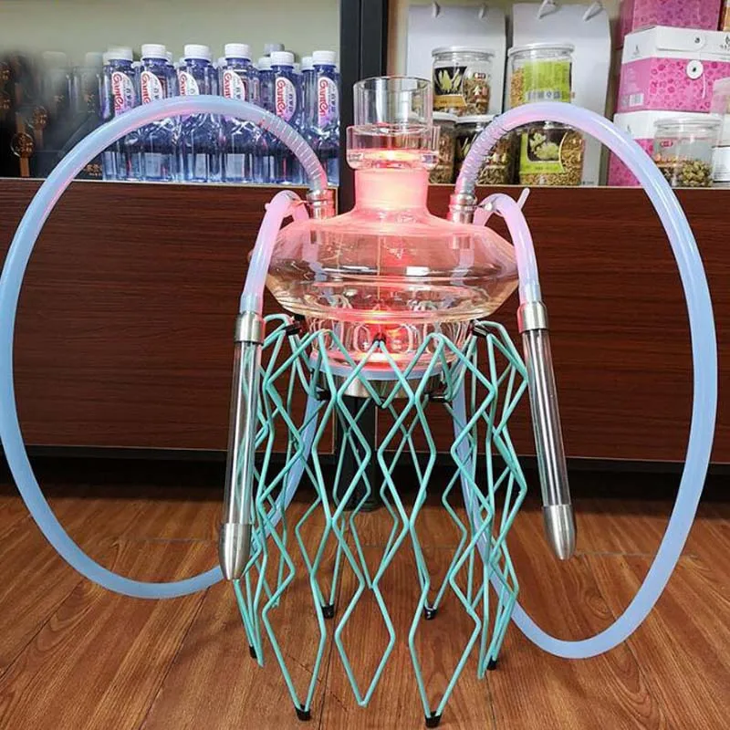 Набор кальян большой высокий Cachimba наргиле Led 2 шланга для клуба Бар Аксессуары