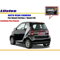 car parking reverse camera for smart fortwo smart ed rear view license plate light auto accessories hd ccd night vision cam