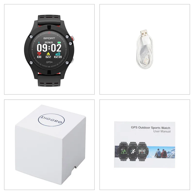Diggro DB-05 GPS альтиметр барометр Смарт часы термометр мульти-спортивные умные