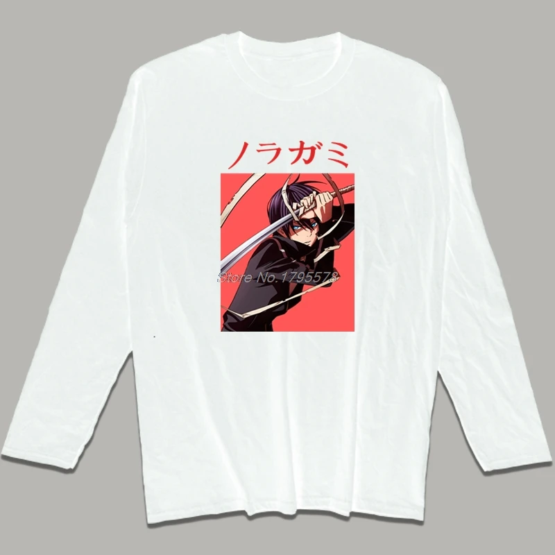 Noragami Yato T-Shirt Men O-neck Cotton Long Sleeve Tshirt Spring autumn Hot 3d Printer Shirt Anime Tees Top Harajuku Streetwear | Мужская