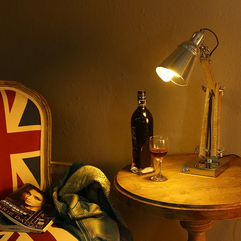 American Retro LED раскладное лампы творческий чтение глаз обучения настольную лампу