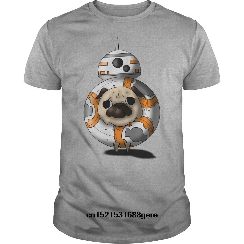 Возьмите забавная футболка Мопс в BB8 костюм мужская футболка|Мужские футболки| |