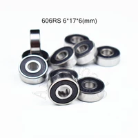 bearing 10pcs 606rs 6176mm free shipping chrome steel rubber sealed high speed mechanical equipment parts