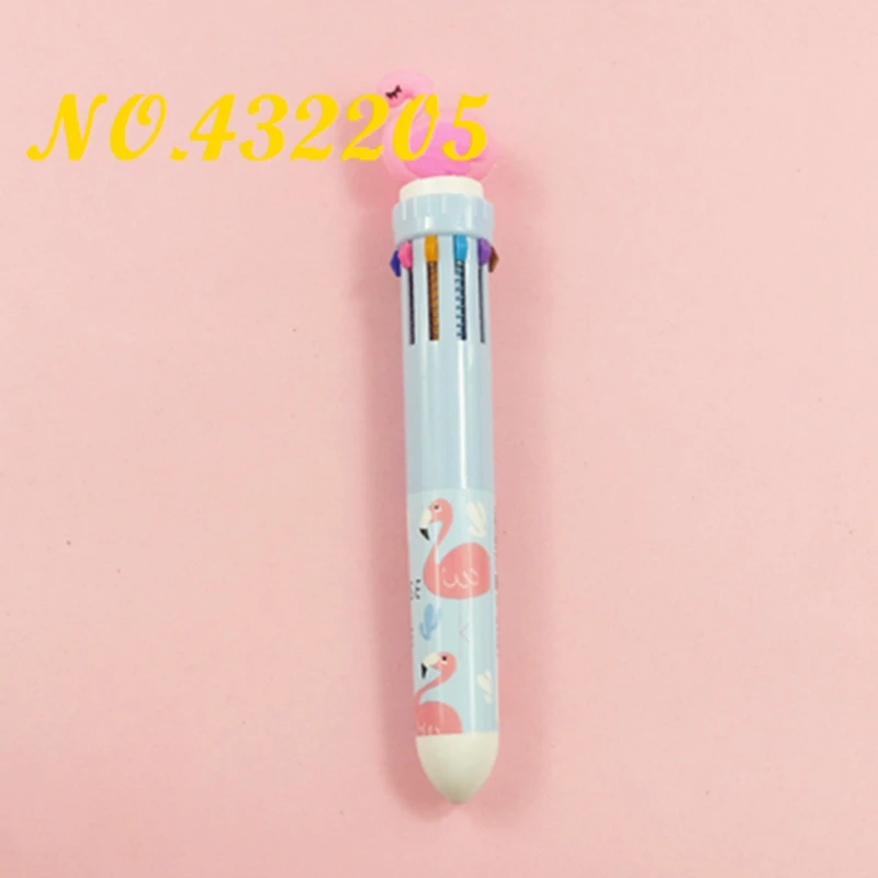 Новый розовый Фламинго 10 цветная шариковая ручка школьная Студенческая офисная