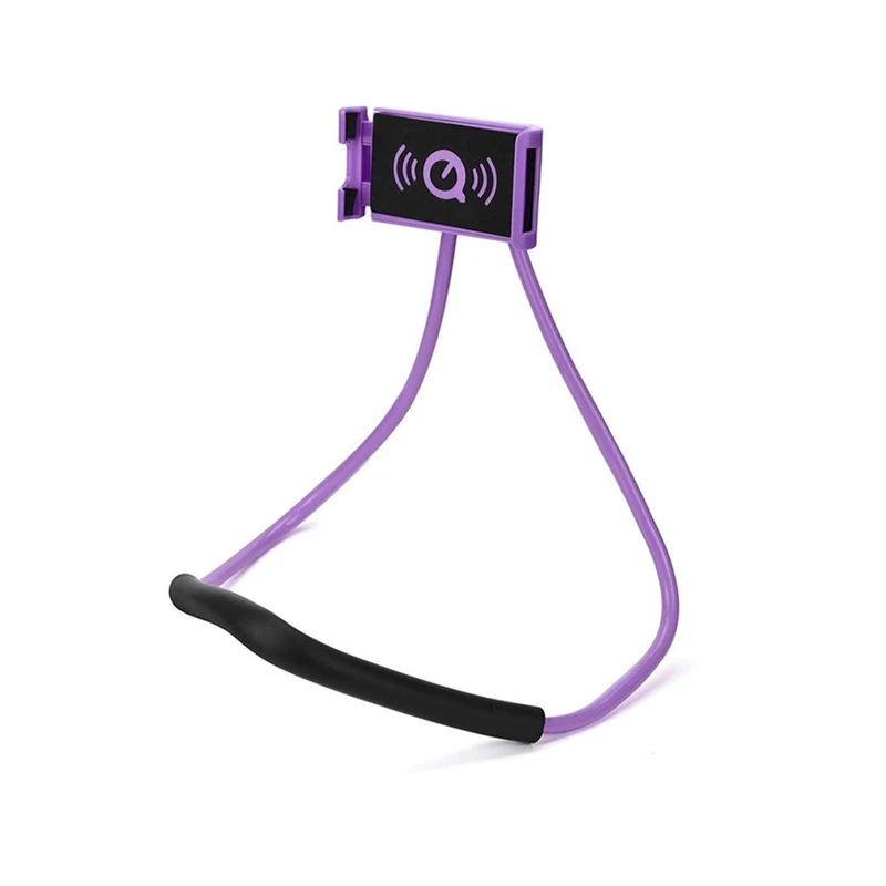 purple Rovtop ленивый шейный Универсальный держатель для телефона Подставка для IPhone 6 6s samsung Xiaomi Android 360 градусов вращение гибкий держатель для телефона - Цвет: purple