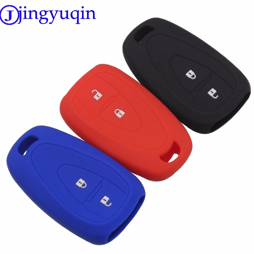 

jingyuqin 10p 2B Silicone Smart Remote Car Key Case Cover For Chevrolet Cruze Trax Malibu XL Spark Verano Volt Limited 2016 2017