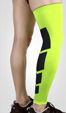 fluorescent green Женские/мужские гетры для велоспорта, противоскользящие спортивные наколенники, впитывающие пот наколенники для баскетбола и футбола - Цвет: fluorescent green