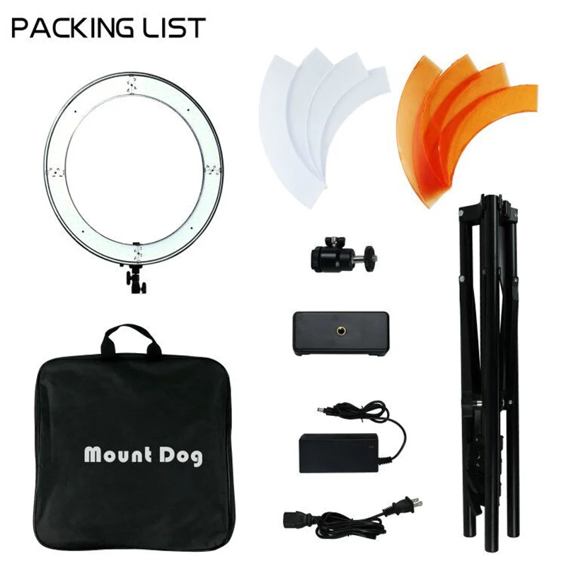 Светодиодная кольцевая лампа студисветильник светильник 18 дюймов со штативом 190