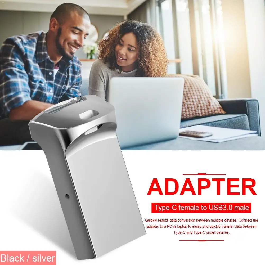 Портативный разъем Type-C Female To USB3.0 Male Алюминиевый адаптер USB-C M для ноутбука |