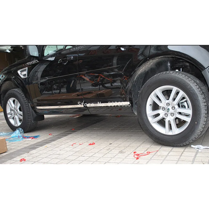4Pcs/set Stainless Steel Outside Door Molding Trim Decoration For Land Rover Freelander 2 2008-2015 Auto Accessories Car Styling |