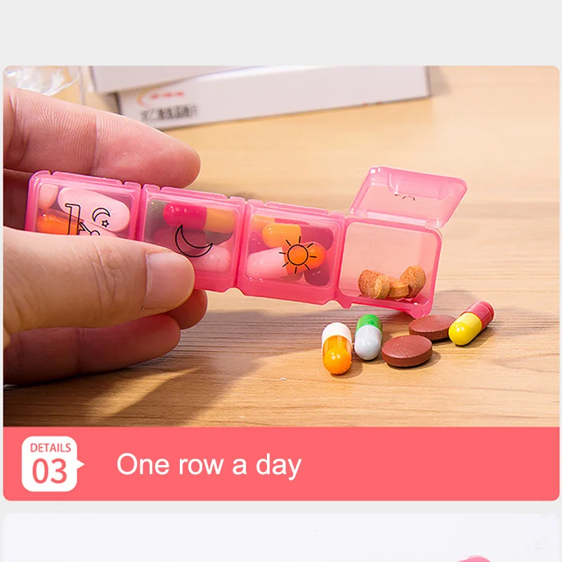 Контейнер для хранения таблеток медицинский чехол органайзер на 7 дней 28