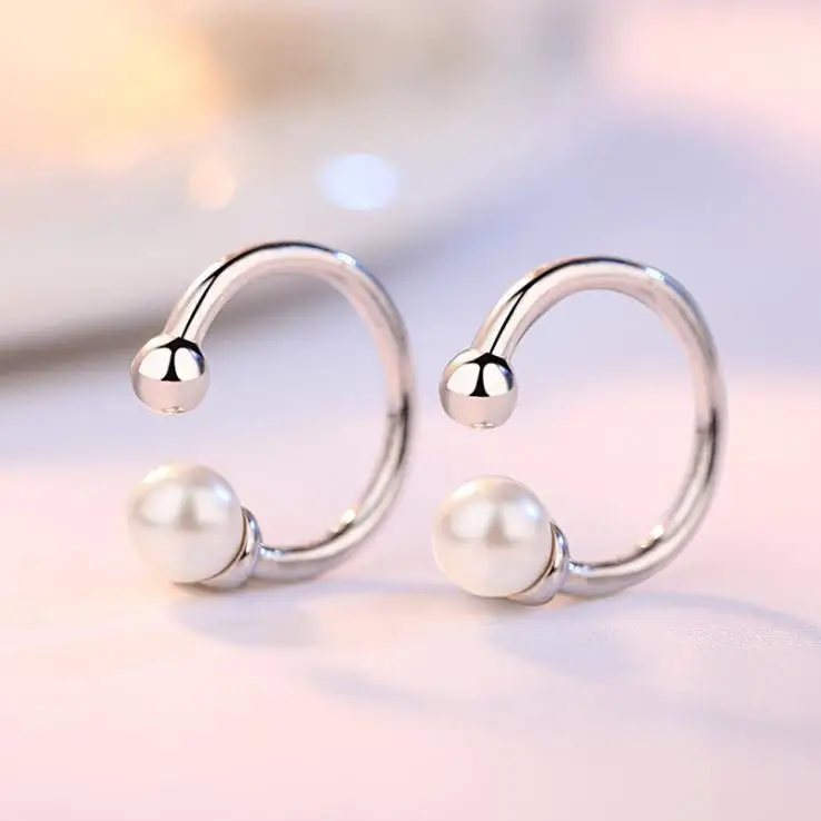 Серьги Клипсы из серебра 925 пробы с жемчугом|Серьги-клипсы| |