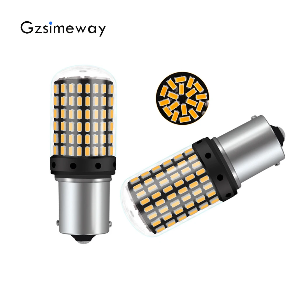 1 шт. светодиодный светильник 144smd 1156 BA15S P21W BAU15S PY21W светодиодный лампы не hyperflash T20 7440 W21W без ошибок задний светодиодный фонарь указателя поворота
