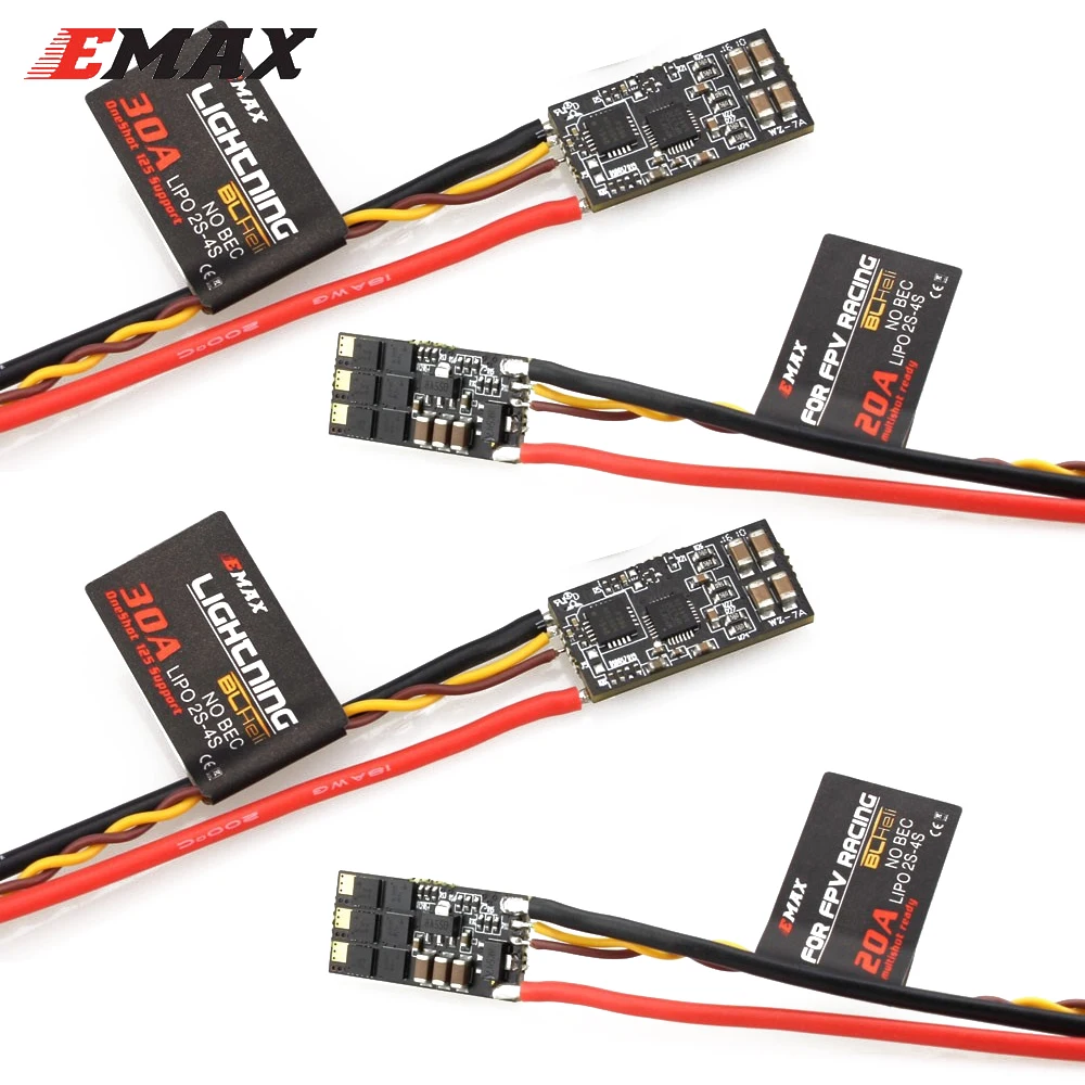RC ESC EMAX BLHeli lightning 20A/30A микро мини электронный контроллер скорости для гоночного
