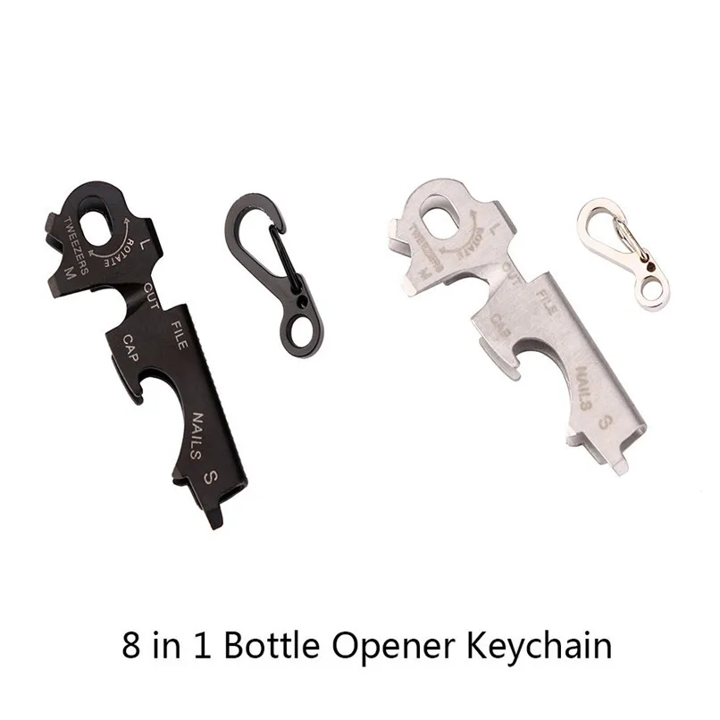 Новинка 8 в 1 открывалка для бутылок брелок ключей гаджет многофункциональный