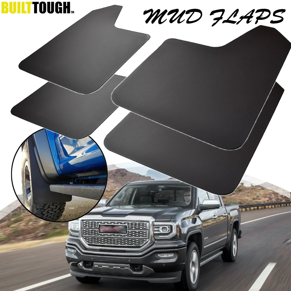 

4x Mudflaps Mud Flaps Splash Guards Mudguards For GMC C/K C3500 Sierra Canyon 1500 2500 1500HD 2500HD 3500HD 4500HD HD C3 Denali