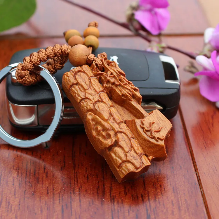 1 шт. оптовая продажа Новое поступление ручной работы деревянный брелок для