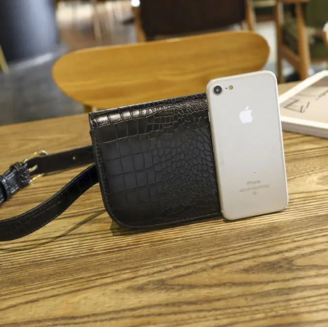 Винтажная портативная женская сумка из искусственной кожи аллигатора на талии Женская поясная сумка для путешествий кошельки женские поясные сумки
