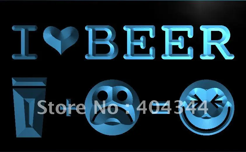 

LB934-светильник Love Beer Happy Face Декор бара паба световой знак домашний декор ремесла