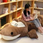 Огромные Плюшевые игрушки-животные, мягкая набивная Подушка-крокодил, большая плюшевая кукла, Подушка-животное, Детская кукла, подарок для девочек