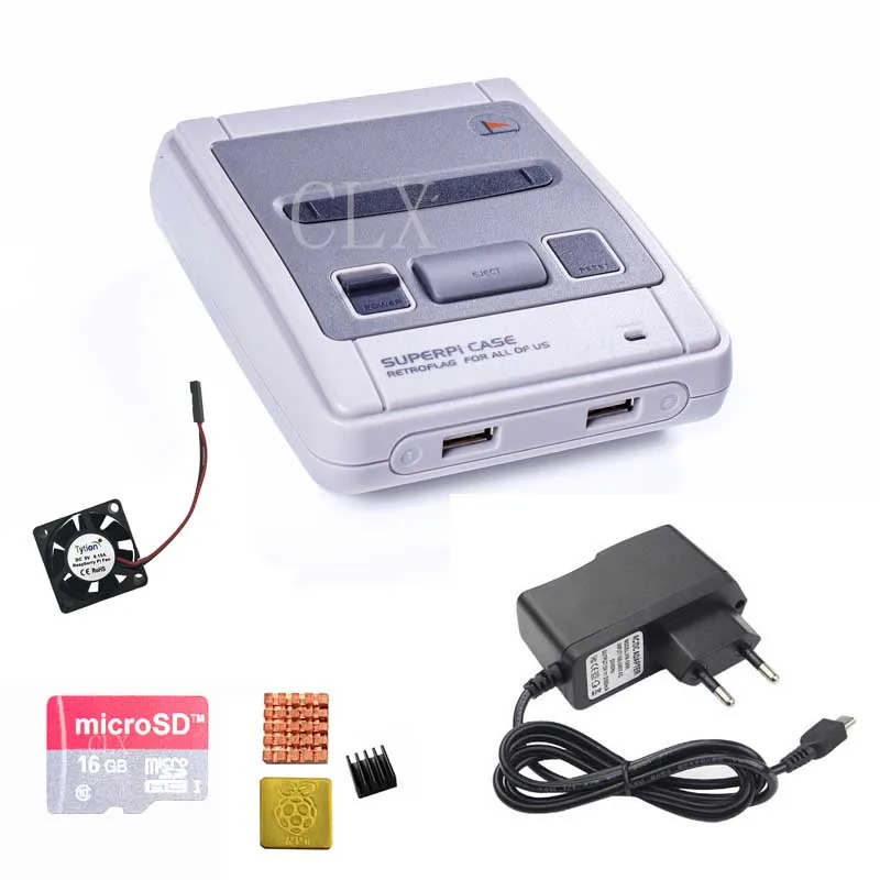 Чехол Retroflag SUPERPi J NESPi чехол 5 в 2 5a power + 16 Гб/32 ГБ sd карта вентилятор coolling радиатор для