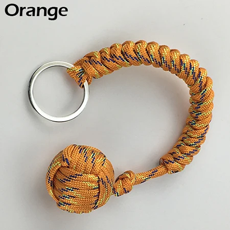 Orange Наружная защита безопасности черная обезьяна кулак стальной шарик для девушки подшипник самообороны ремешок брелок для выживания разбитые окна - Цвет: Orange