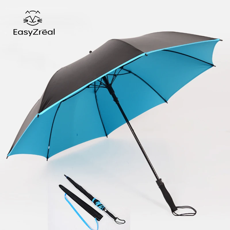 

Мощный ветрозащитный Полуавтоматический зонт EasyZreal для гольфа, большой креативный уличный зонт для мужчин и женщин, деловые Зонты