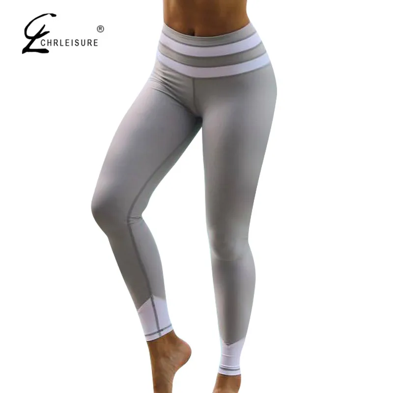CHRLEISURE модные леггинсы с высокой талией для женщин спортивные Лоскутные Леггинсы
