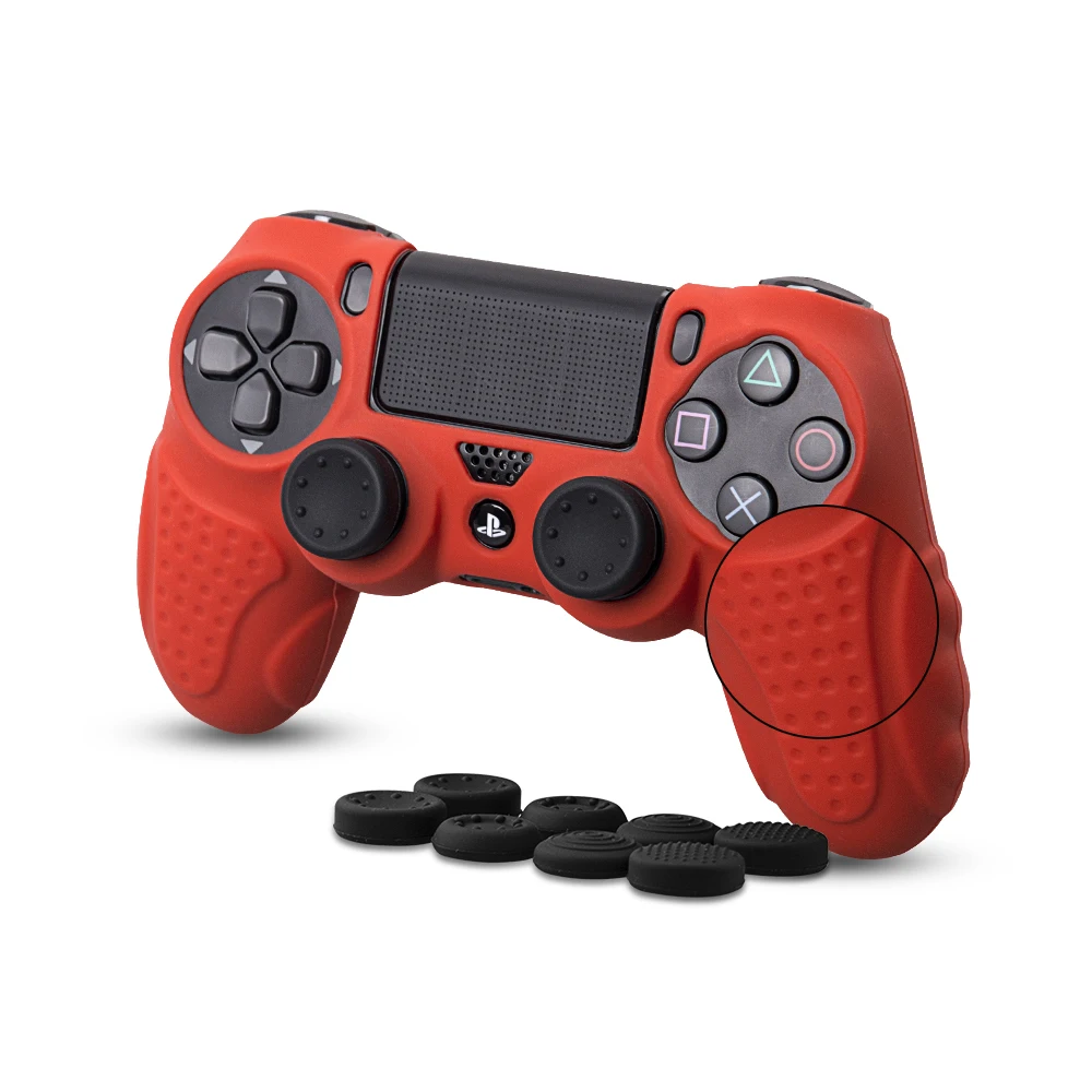 Высокое качество чехол для PS4 с 8 шт. Stick Thumb ручки анти скольжения силиконовые сцепление чехол для Playstation 4 DualShock4 контроллер