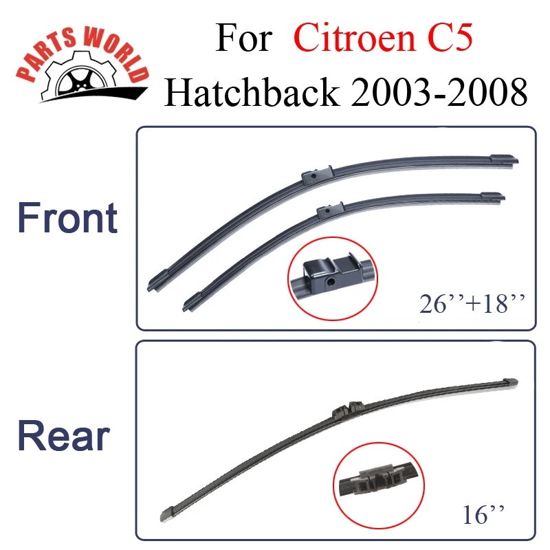 Щетки стеклоочистителя для Citroen C5 Hatchback 2003 2008 резиновые передние и задние