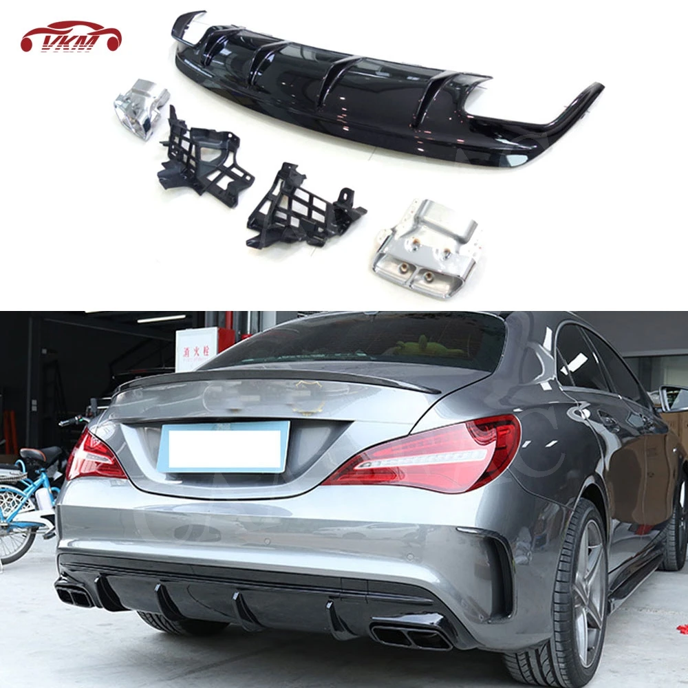 Задний спойлер с выхлопными наконечниками для Mercedes CLA Class W117 CLA260 CLA45 2013 2018 PP