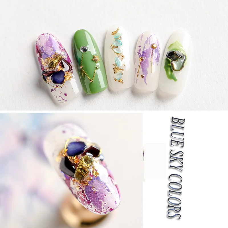Стикеры 3D на ногти Nail Art DIY Небесный цвет маленькая свежая форма переводная Звездная наклейка для украшения ногтей аксессуары Z0125