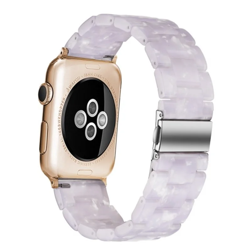 Ремешок сменный для Apple Watch 38 мм 42 белый звеньевой браслет смарт часов серии i 1 2 3