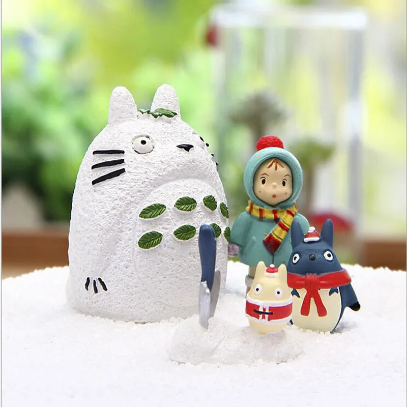My neighter Totoro Классическая зимняя сцена Mianao Xiaomei Snow Dragon Cat Jicha DIY микро Ландшафтный
