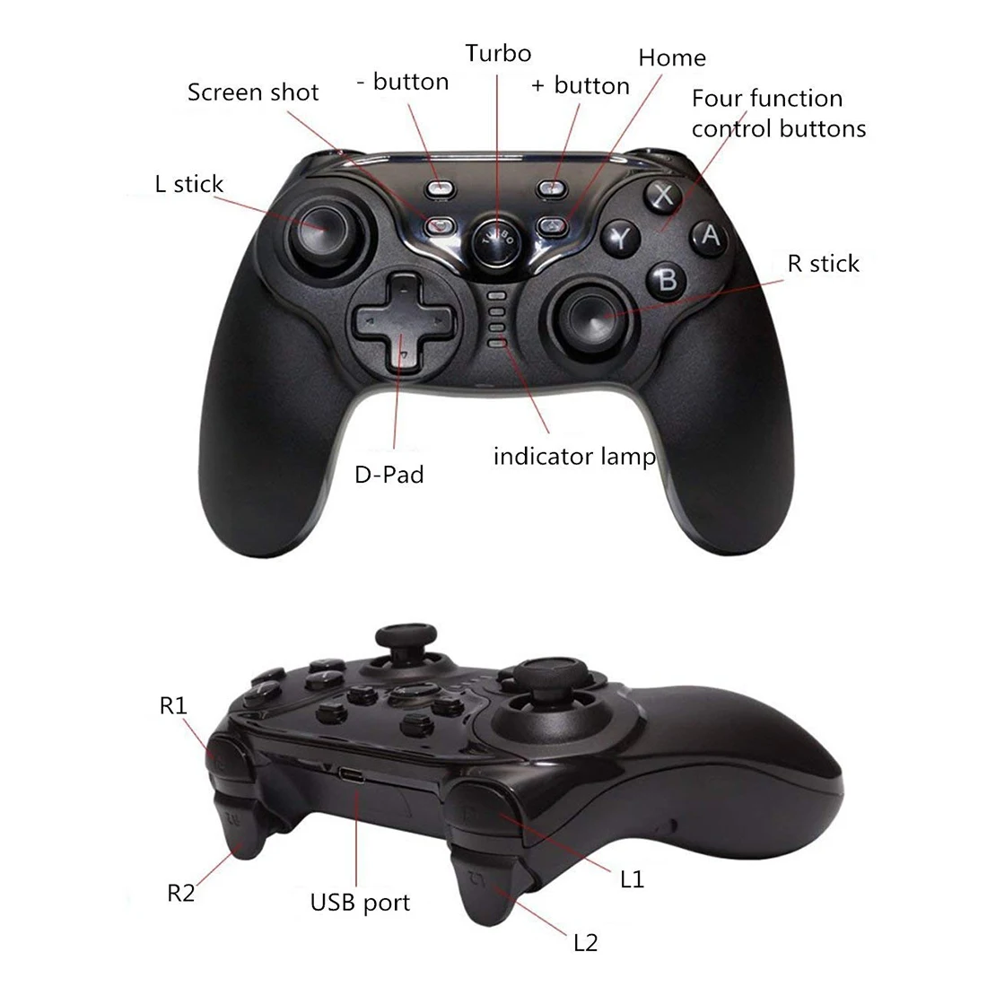 JYS беспроводной игровой контроллер для nintendo Switch Поддержка версии 5.1.0 Bluetooth Pro