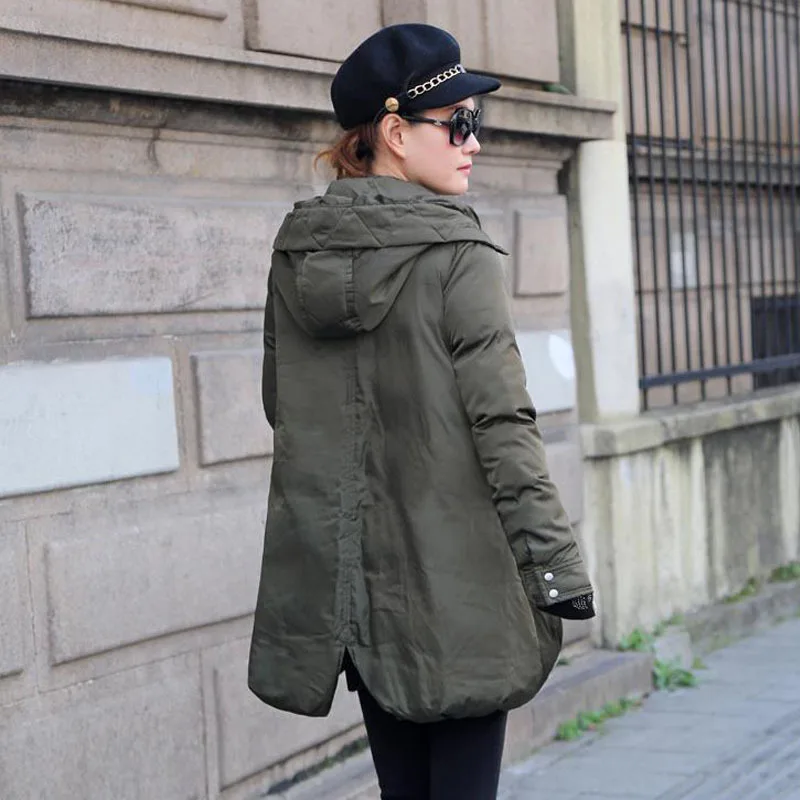 Apoeng зима Куртки для Для женщин Новинка 2017 года пальто с капюшоном женские