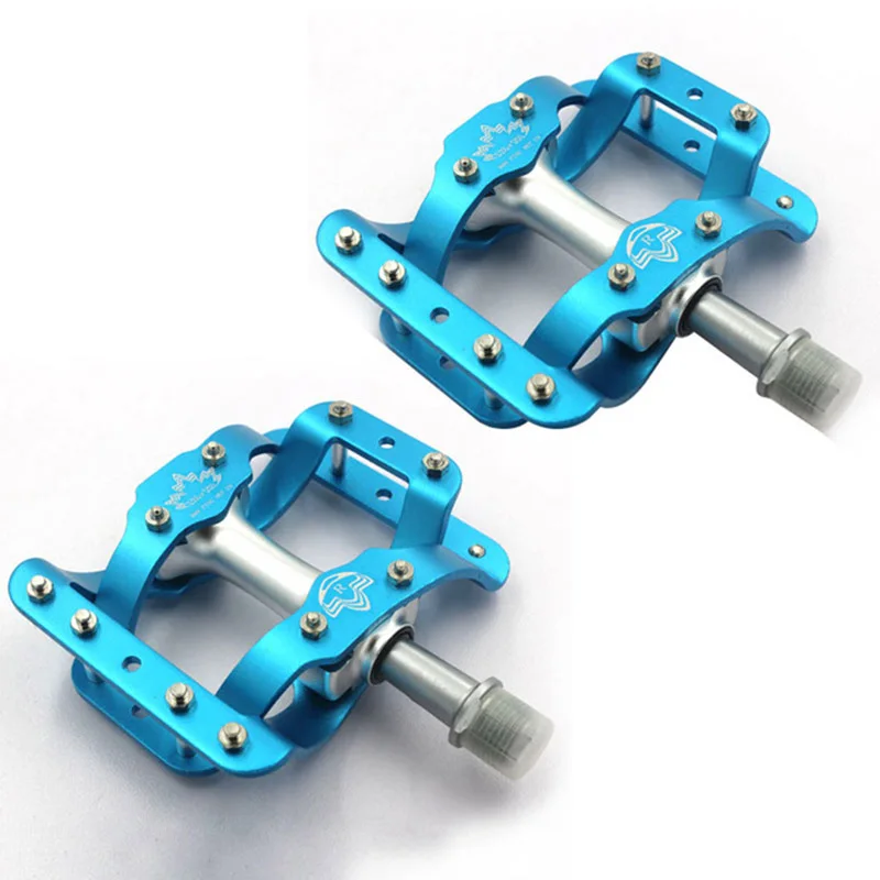 QC silver blue MTB горный велосипед педали противоскользящие горные сверхлегкие велосипед 3 герметичные подшипники Подшипник педали колышки для BMX Аксессуары - Цвет: QC silver blue