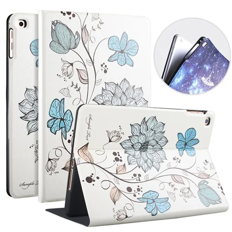 B4 Смарт-чехол для нового iPad 9,7 дюймов Air 1 Air 2 ZVRUA иллюстрации мягкий силиконовый Авто Пробуждение/сон A1893 - Цвет: B4